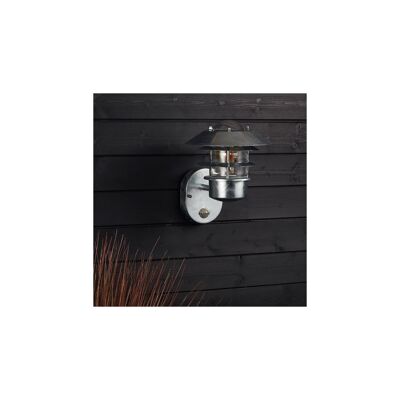 Ledkia Stage Galvanized Steel Outdoor Wall Light with PIR Sensor Silver