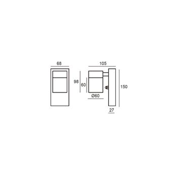 Applique d'extérieur Ledkia en acier inoxydable avec capteur PIR pierre anthracite 2