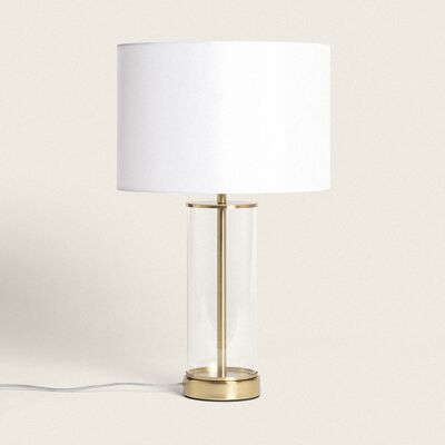 Ledkia Malta Metal and Crystal Table Lamp with Brass Touch Switch