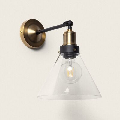 Ledkia Antique Brass Crystal Wall Lamp Factory Brass