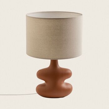Lampe de table en céramique Ledkia Serly en terre cuite 1