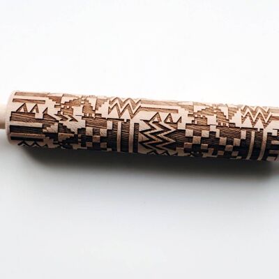 Kente Embossing Rolling Pin-KAZVARE-224