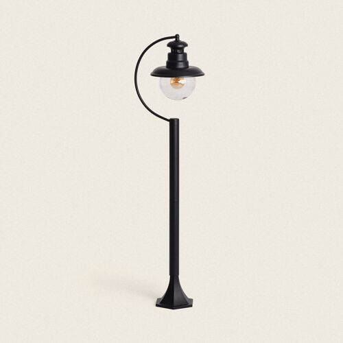 Ledkia Baliza Exterior Superficie Pie 120cm Aluminio Lurnea Negro