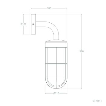 Applique d'extérieur Ledkia en acier inoxydable Logan noire 2