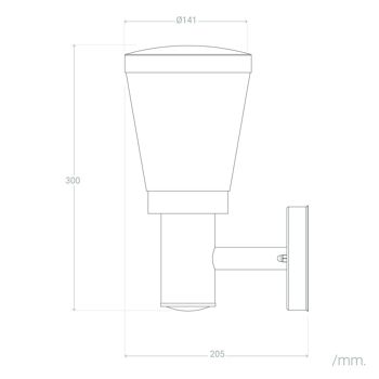 Applique d'extérieur Ledkia en acier inoxydable Idun Argent 2