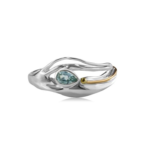 Teardrop Blue Topaz Spellbound Ring