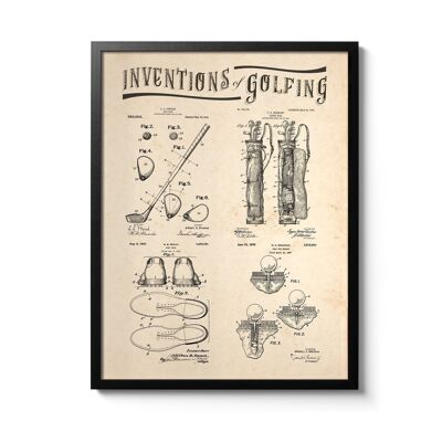 Poster delle invenzioni del golf