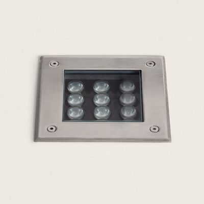 Ledkia Faro da Esterno LED 12W Incasso Pavimento Quadrato Utopia Bianco Caldo 3000K