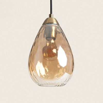 Ledkia Eloy Amber Glass Pendant Lamp