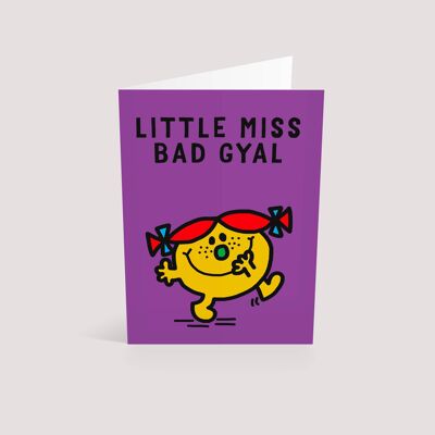 Little Miss Bad Gyal | Blank Greetings Card-KAZVARE-233