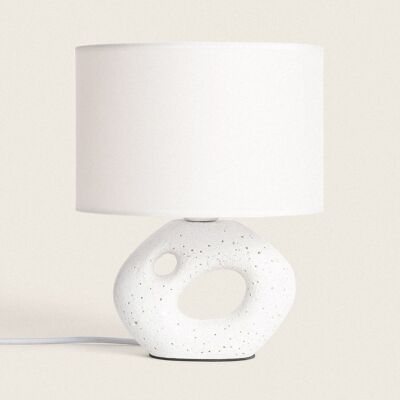 Ledkia Resin Table Lamp Alessia White