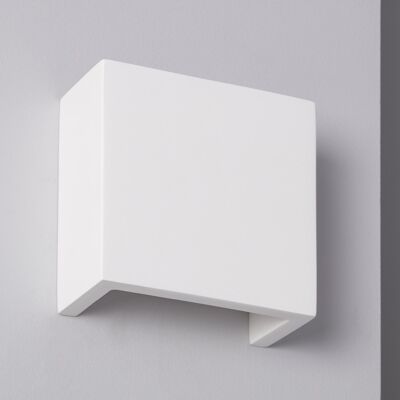 Ledkia Aplique de Pared LED 7W Yeso Iluminación Doble Cara Esmeralda Blanco