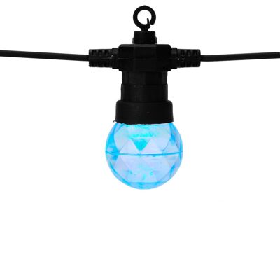 Ghirlanda da esterno LED RGB Ledkia con 10 lampadine Alec 7.5 metri RGB