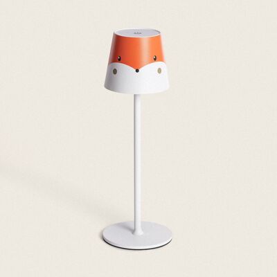 Ledkia 3W Portable Metal LED Table Lamp with USB Rechargeable Battery Anisa Kids Orange