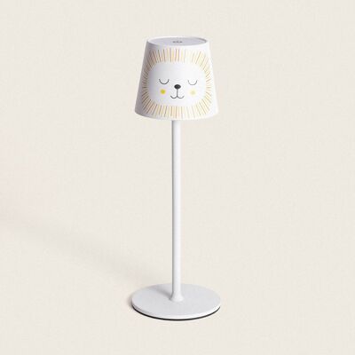 Ledkia Lámpara de Mesa LED 3W Portátil de Metal con Batería USB Recargable Anisa Kids Amarillo