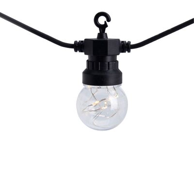 Ledkia Ghirlanda LED da esterno di 10 lampadine Bernia 7.5 m Bianco caldo 2700 K