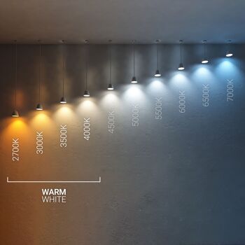 Ledkia Lampe de Table LED Portative à Piles Junín Blanc Chaud 2700K 2