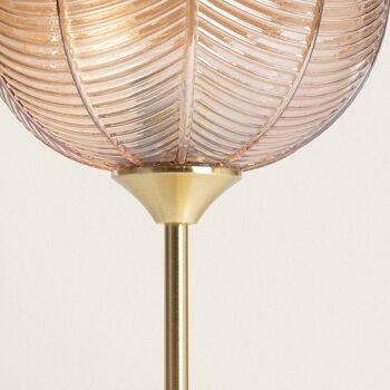 Lampe de table Ledkia Klimt en métal et verre ambre 5