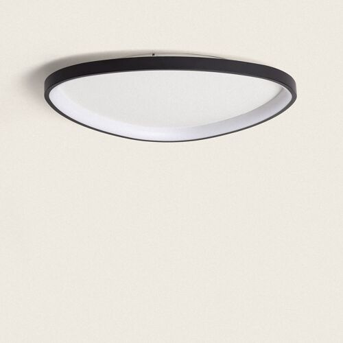 Ledkia Plafón LED 30W Ovalado Metal Ø600 mm CCT Seleccionable Owen Negro