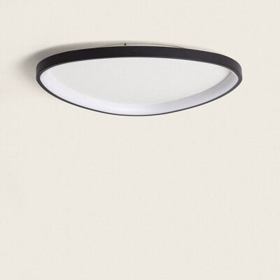 Ledkia LED Ceiling Light 30W Oval Metal Ø600 mm CCT Selectable Owen Black