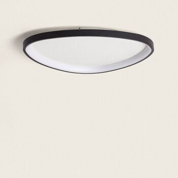 Plafonnier LED Ledkia 30W Ovale Métal Ø600 mm CCT Sélectionnable Owen Noir