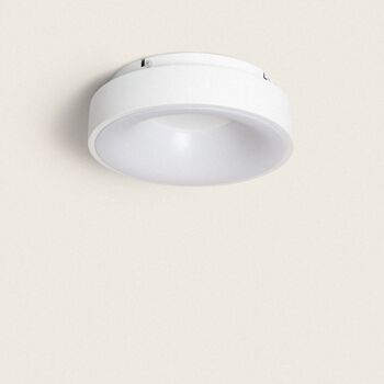 Plafonnier LED Ledkia 20W Circulaire Métal Ø300 mm CCT Sélectionnable Jacob Blanc 1