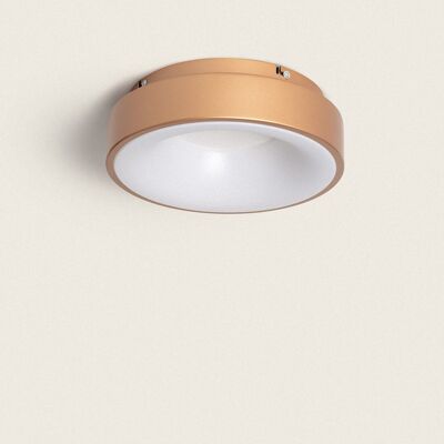 Ledkia LED ceiling light 20W Circular Metal Ø300 mm CCT Selectable Jacob Golden