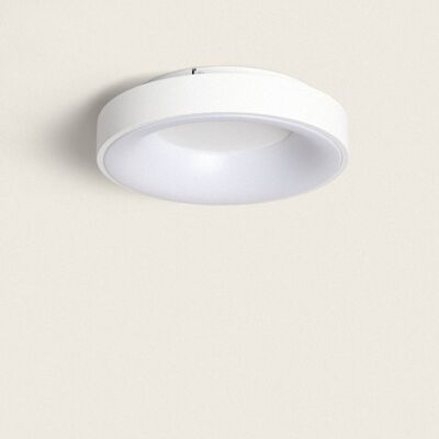 Ledkia LED ceiling light 30W Circular Metal Ø380 mm CCT Selectable Jacob White