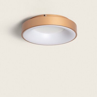Ledkia LED ceiling light 30W Circular Metal Ø380 mm CCT Selectable Jacob Golden