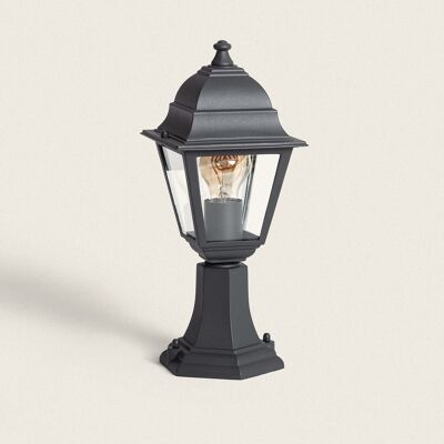 Ledkia Baliza Sobremuro Exterior E27 Aluminio y Cristal Villa Gris