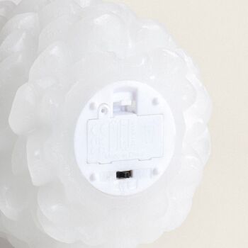 Bougie LED en cire naturelle Ledkia avec pile Konggle blanche 7