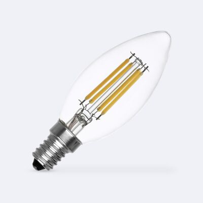 Ledkia Ampoule à Filament LED E14 4W 470 lm Intensité Variable C35 Bougie Blanc Neutre 4000K