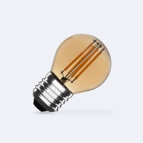 Ledkia Bombilla Filamento LED E27 4W 470 lm G45 Gold Blanco Cálido 2200K