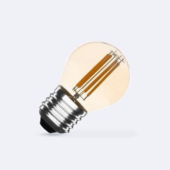 Ledkia Ampoule à Filament LED E27 4W 470 lm Intensité Variable G45 Or Blanc Chaud 2700K 1