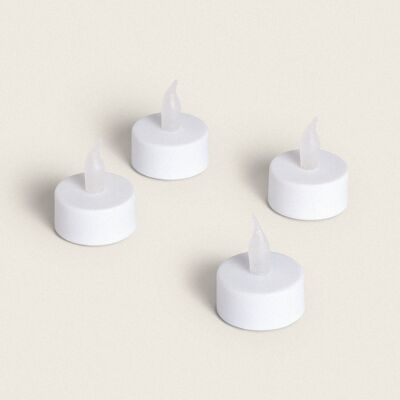 Ledkia Pack 4 Mini-LED-Kerzen mit weißer Heviz-Batterie