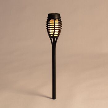 Ledkia Lampe Torche Solaire Extérieure LED Effet Flamme avec Pic Nyala 48cm Blanc Chaud 2700K 4