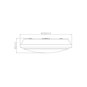 Plafonnier Extérieur LED Ledkia 11-17W Circulaire CCT avec Détecteur de Mouvement Radar Ø300 mm Sélectionnable (Chaud-Neutre-Froid) 2