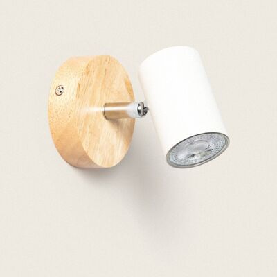Ledkia Adjustable Wood Ceiling Lamp 1 Light Albus Natural Wood