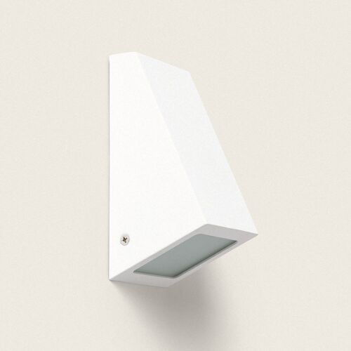 Ledkia Aplique de Pared Exterior Metal y Cristal Ruzafa Blanco