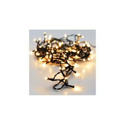 Ledkia Outdoor-Girlande, schwarzes Kabel, warmweiße LED, 9 m, warmweiß 2700 K