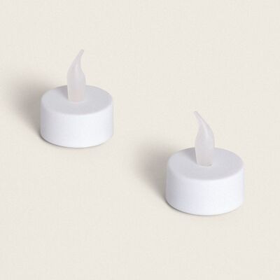 Ledkia Pack 2 Mini LED Candles with Hobley White Battery