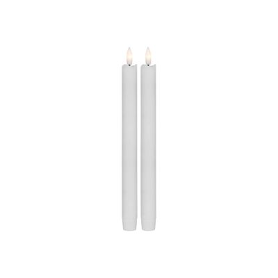 Ledkia Pack 2 Realistic Natural Wax LED Candles White