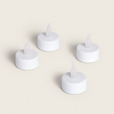 Ledkia Pack 4 Mini LED Candles with Hobley White Battery