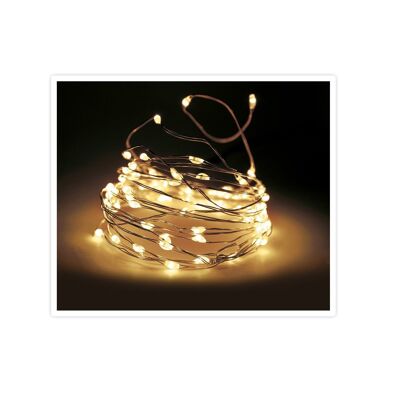 Ledkia Guirlande Extérieure Fil LED 24m Blanc Chaud Blanc Chaud 2700K