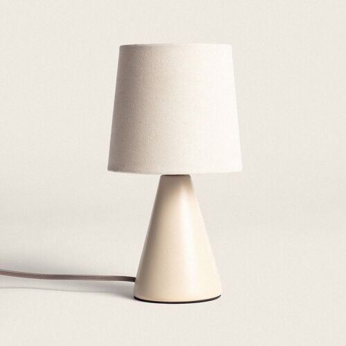 Ledkia Lámpara de Mesa Cerámica Lena Beige