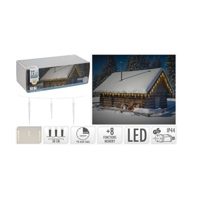 Ledkia Warmweiße LED-Lichterkette für den Außenbereich, 7 m, Warmweiß 2700 K