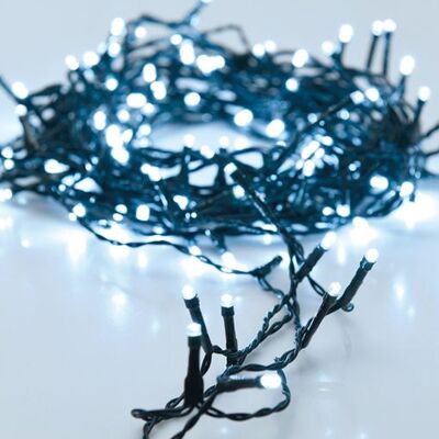 Ledkia Outdoor LED Garland Black Cable Cold White 30m Cluster Cold White 6000K