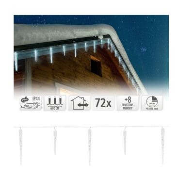 Ledkia LED-Lichterkette für den Außenbereich, kaltweiß, 7 m, kaltweiß 6000 K