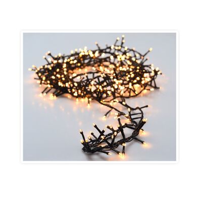 Ledkia Outdoor LED Garland Black Cable Warm White 8m Cluster Warm White 2700K