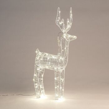 Ledkia Renne de Noël Extérieur LED 80 cm Vixen Blanc Froid 6000K 4